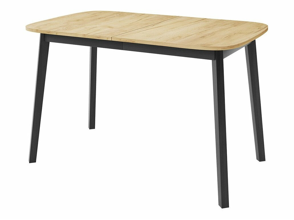 Eetkamerset Edmond 117 (Ambachtelijke gouden eik + Zwart)