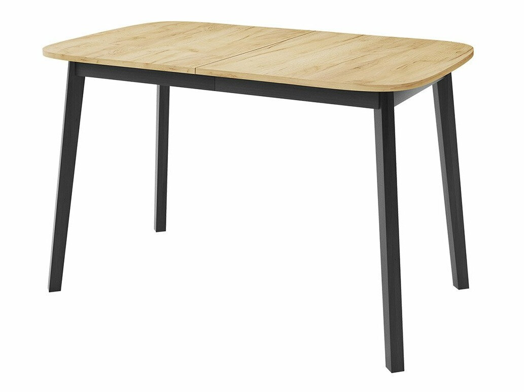 Eetkamerset Edmond 117 (Ambachtelijke gouden eik + Zwart)