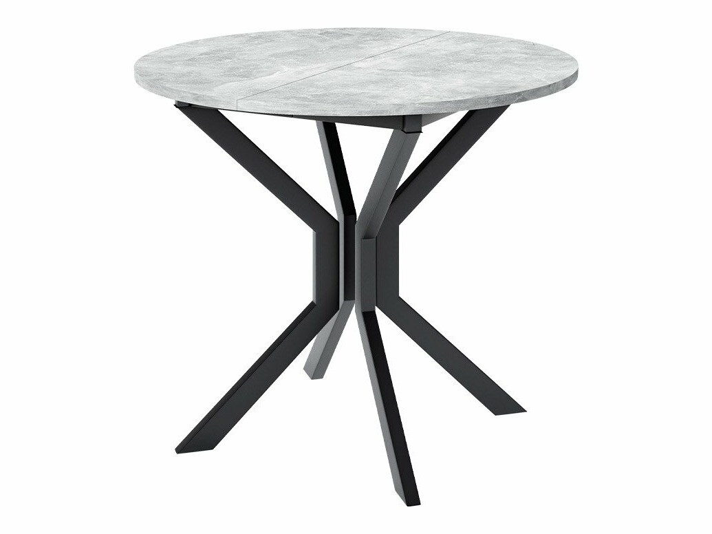 Eetkamerset Edmond 118 (Grijs marmer + Zwart)