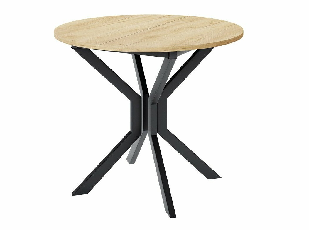 Eetkamerset Edmond 118 (Ambachtelijke gouden eik + Zwart)