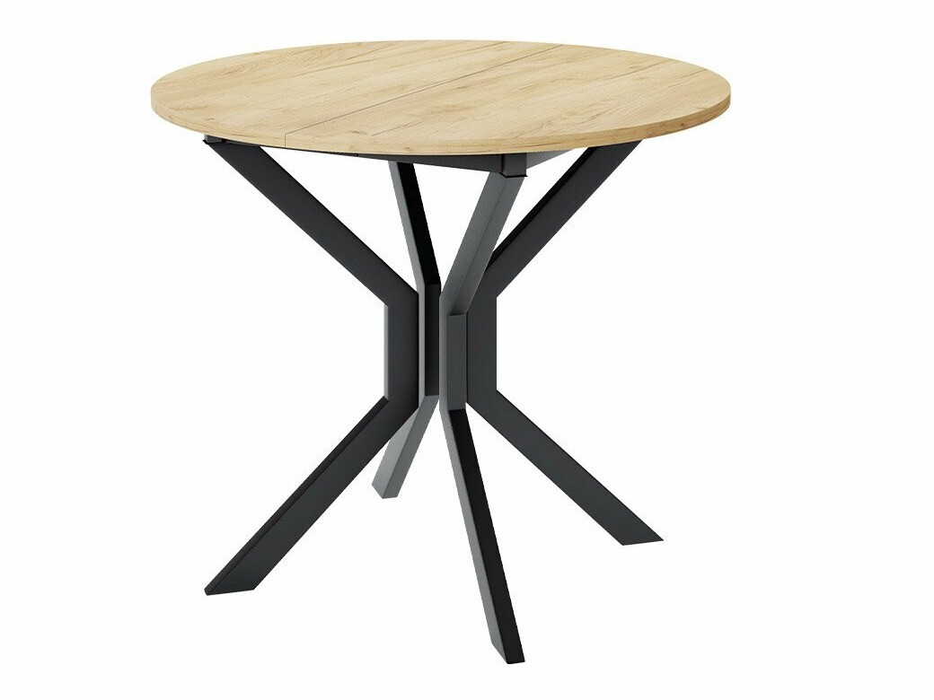 Eetkamerset Edmond 118 (Ambachtelijke gouden eik + Zwart)