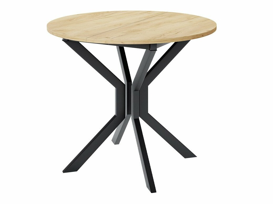 Eetkamerset Edmond 118 (Ambachtelijke gouden eik + Zwart)