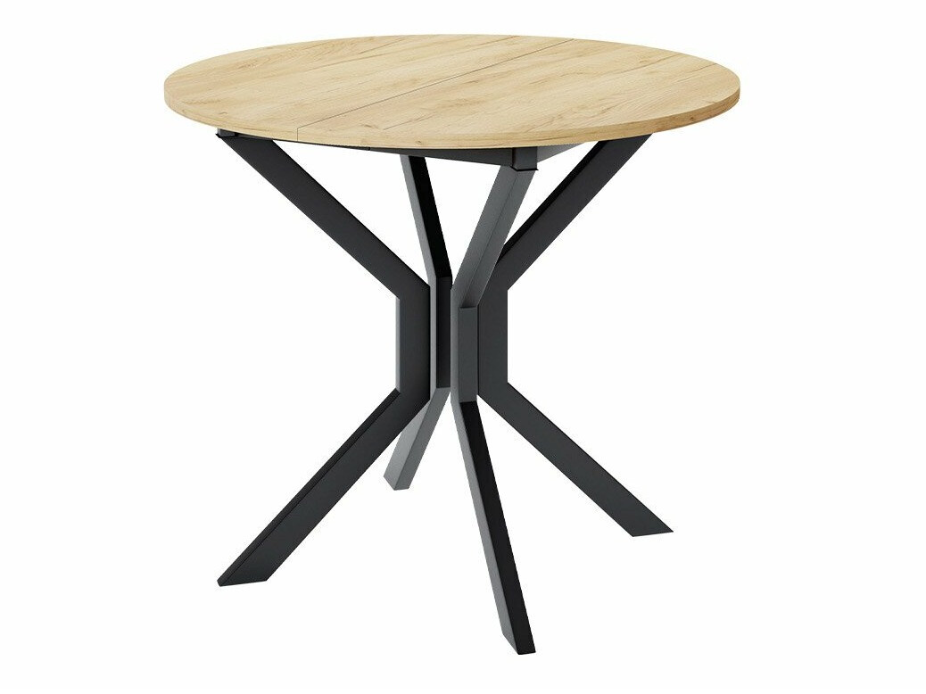 Eetkamerset Edmond 118 (Ambachtelijke gouden eik + Zwart)