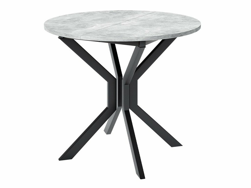 Eetkamerset Edmond 118 (Grijs marmer + Zwart)