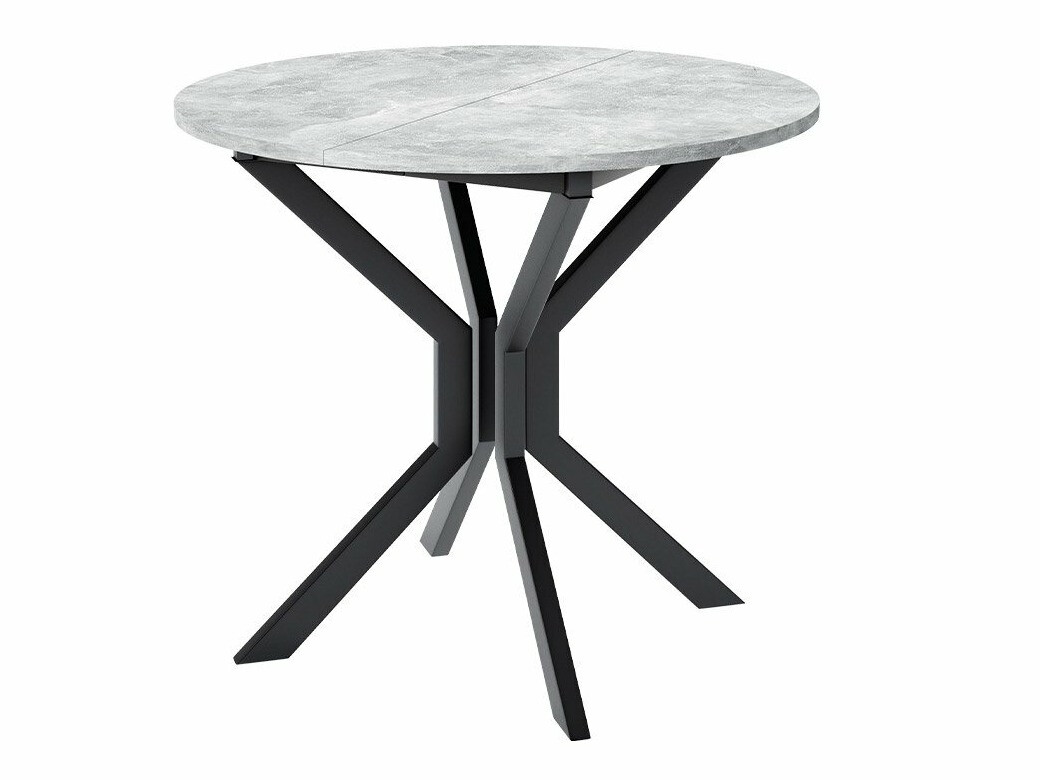 Eetkamerset Edmond 118 (Grijs marmer + Zwart)