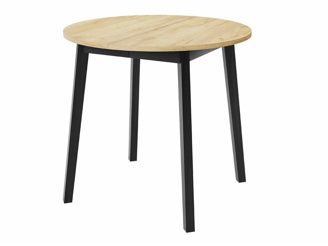 Eetkamerset Edmond 119 (Ambachtelijke gouden eik + Zwart)