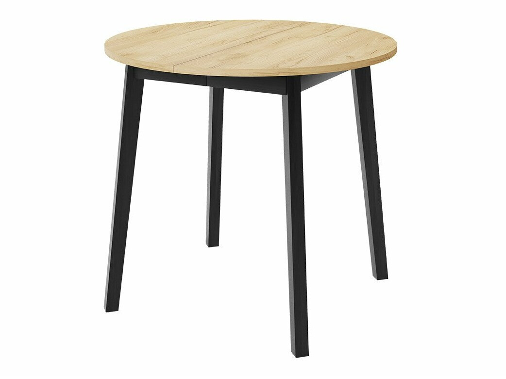 Eetkamerset Edmond 119 (Ambachtelijke gouden eik + Zwart)