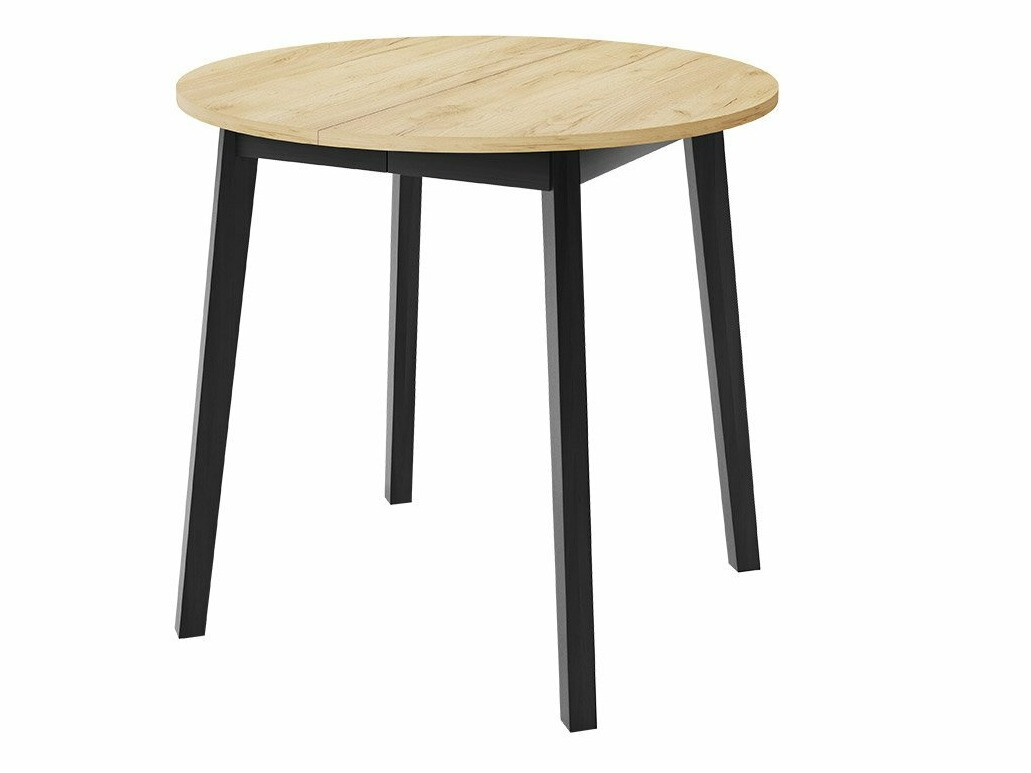 Eetkamerset Edmond 119 (Ambachtelijke gouden eik + Zwart)