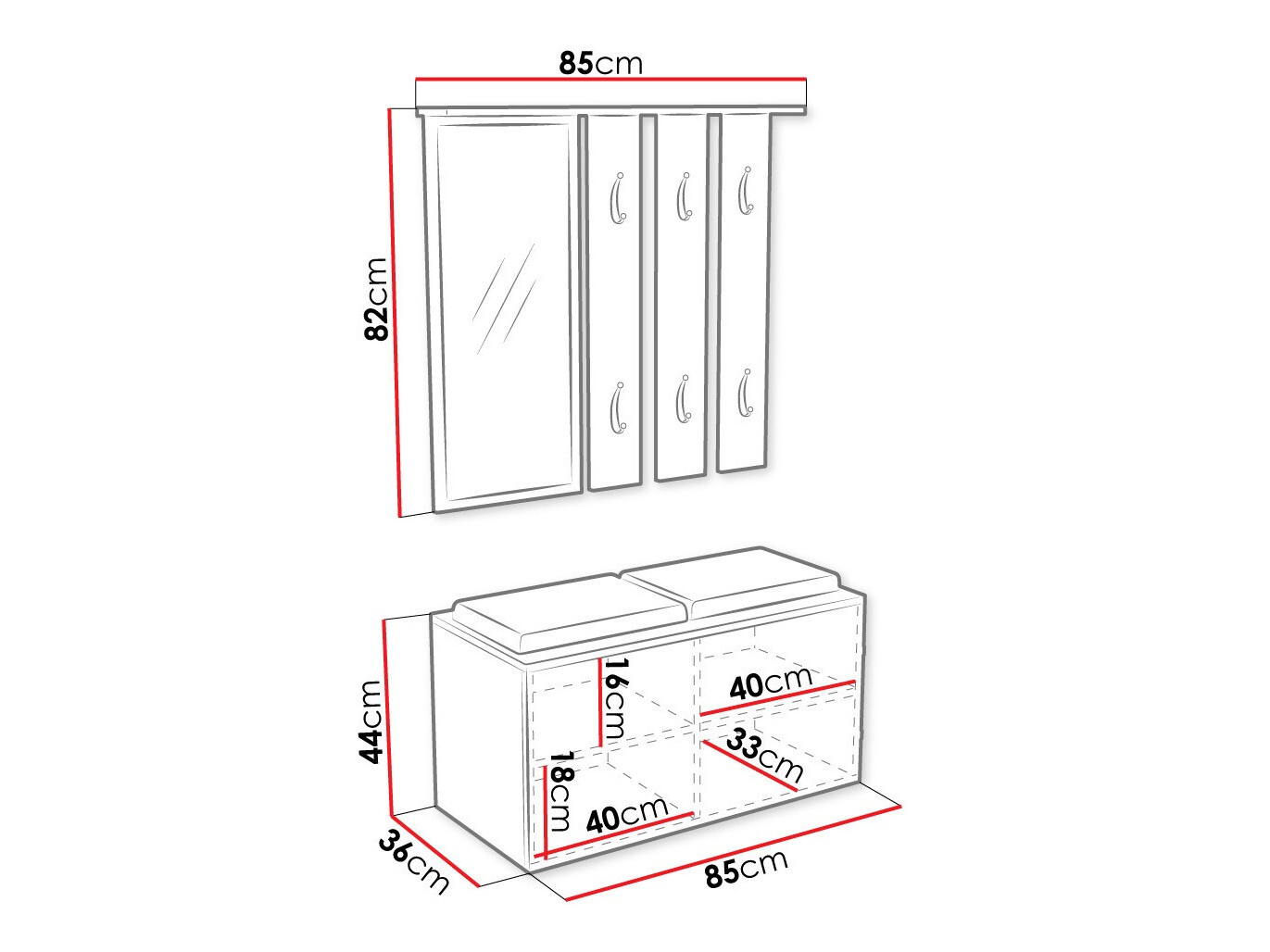 Gangmeubelset Mandeville 103 (Sonoma eik)
