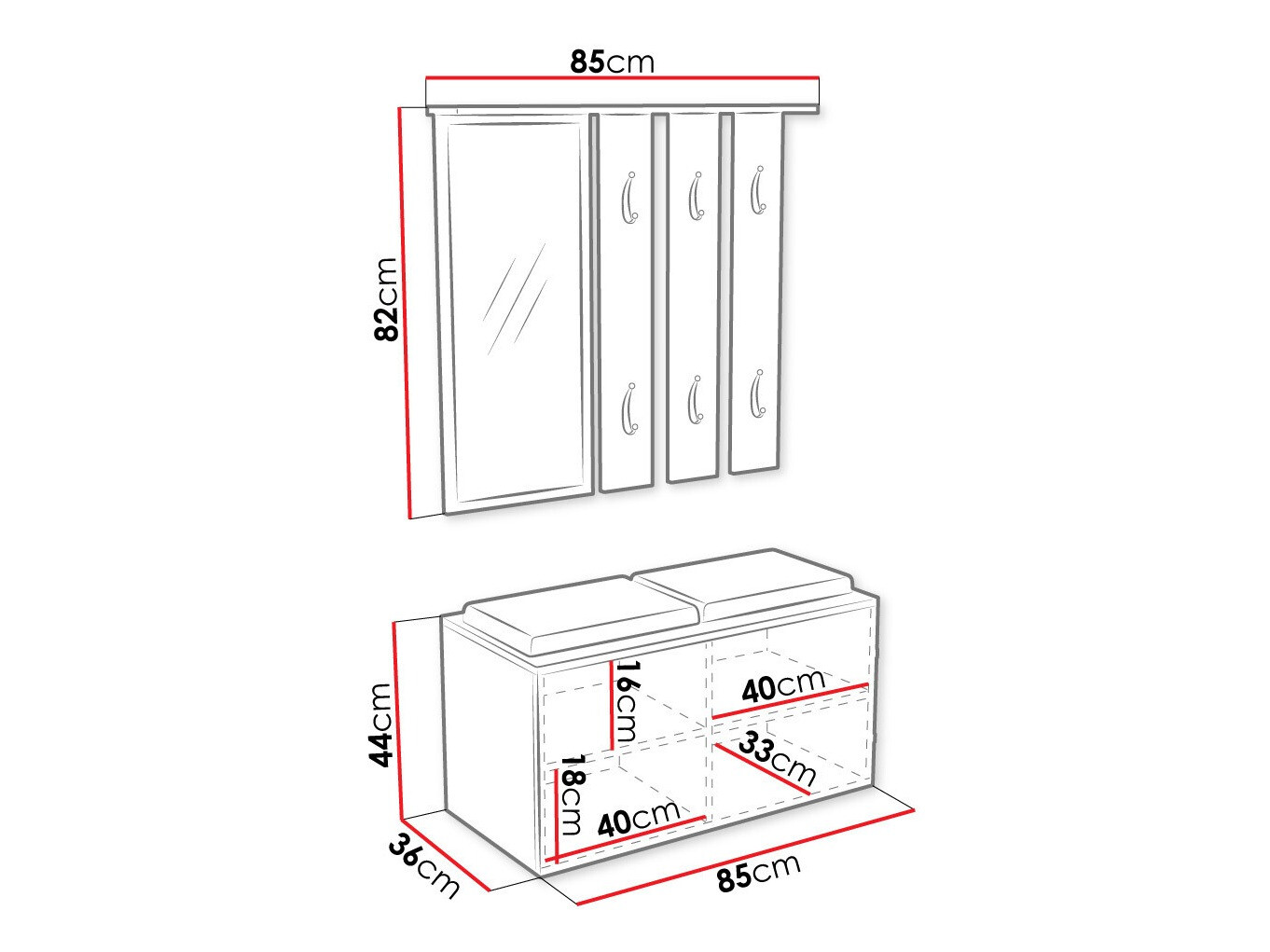 Gangmeubelset Mandeville 103 (Wit)