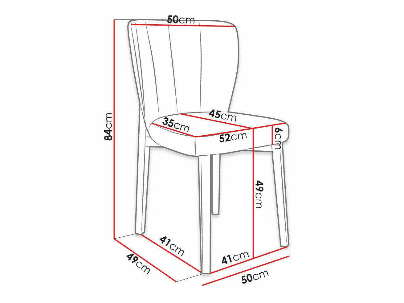Stoel Racine 130 (Zwart + Magic Velvet 2219)