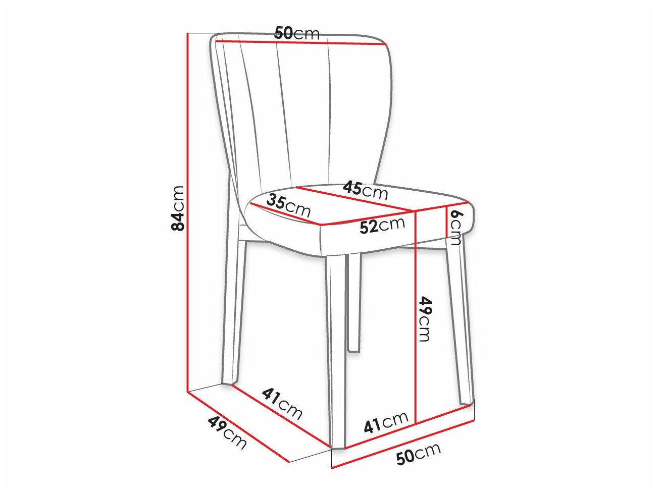 Stoel Racine 130 (Zwart + Magic Velvet 2225)