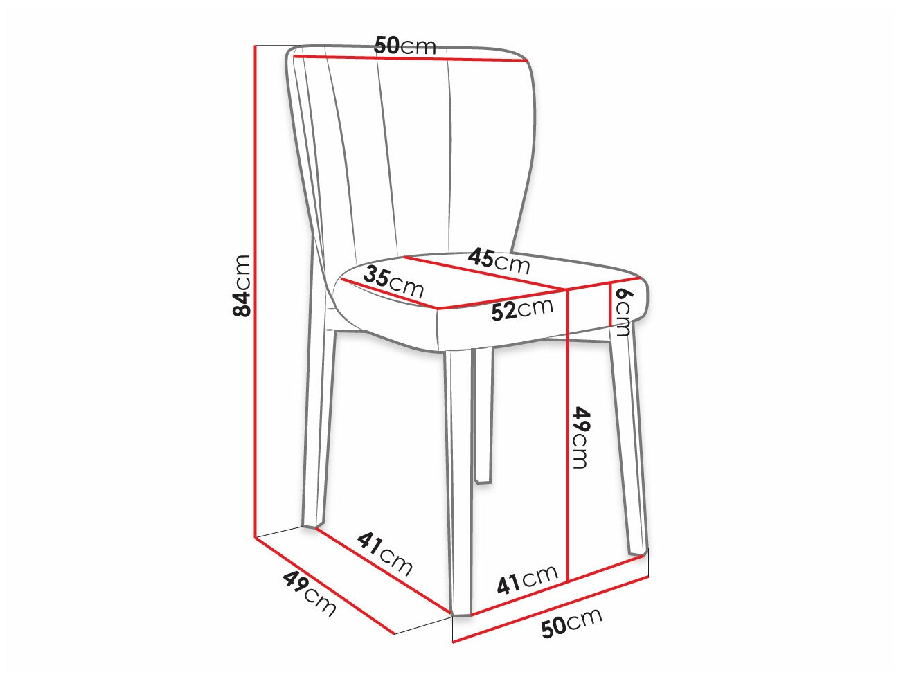 Stoel Racine 130 (Zwart + Magic Velvet 2250)