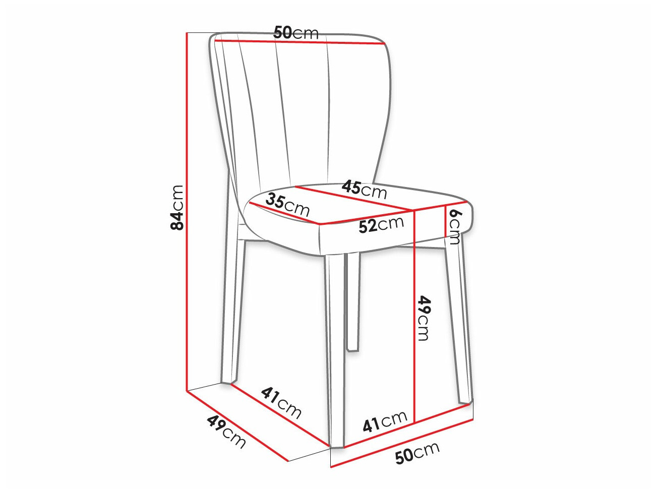 Stoel Racine 130 (Zwart + Magic Velvet 2258)