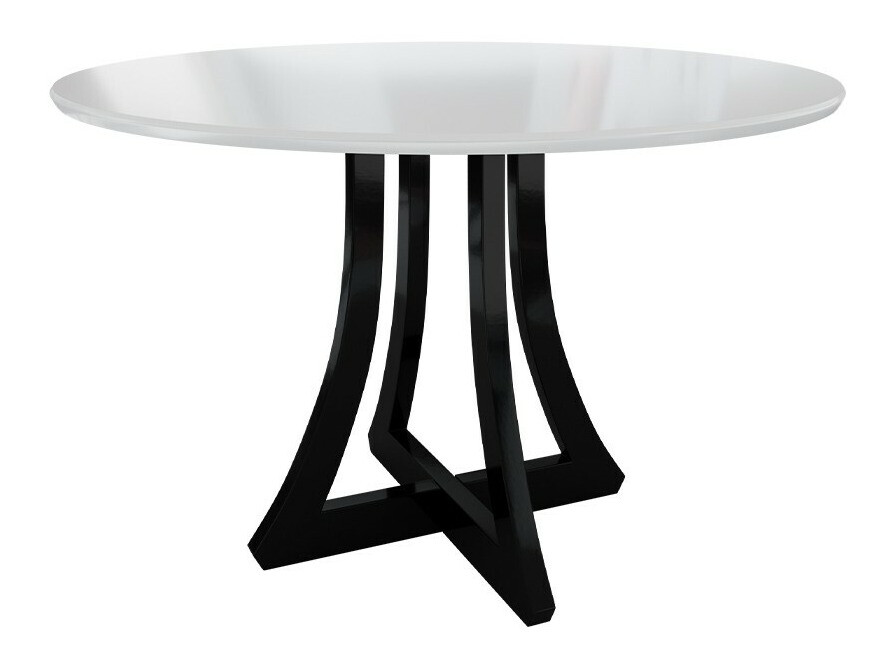 Eetkamerset Racine 128 (Glanzend wit + Glanzend zwart)