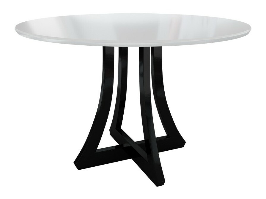 Eetkamerset Racine 128 (Glanzend wit + Glanzend zwart)