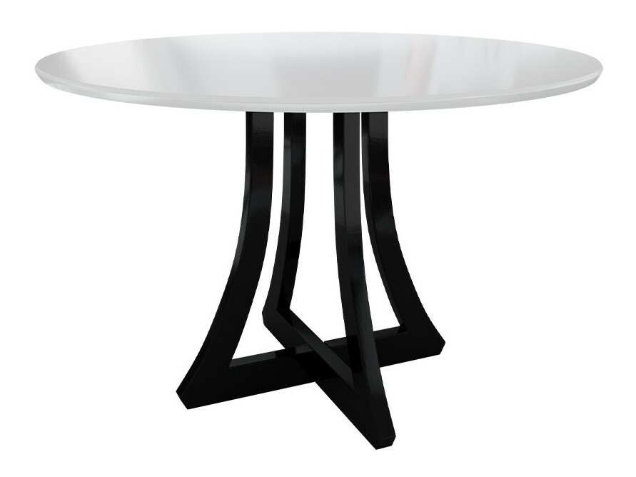 Eetkamerset Racine 128 (Glanzend wit + Glanzend zwart)