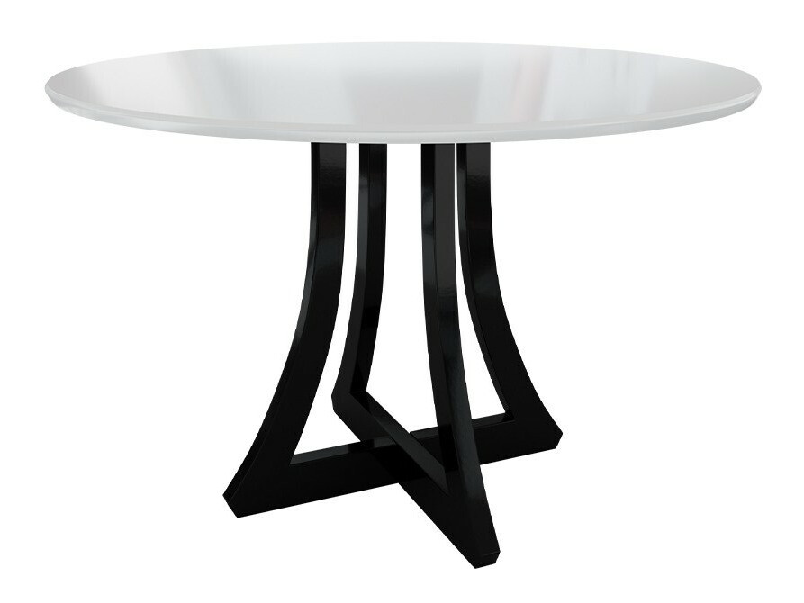 Eetkamerset Racine 128 (Glanzend wit + Glanzend zwart)