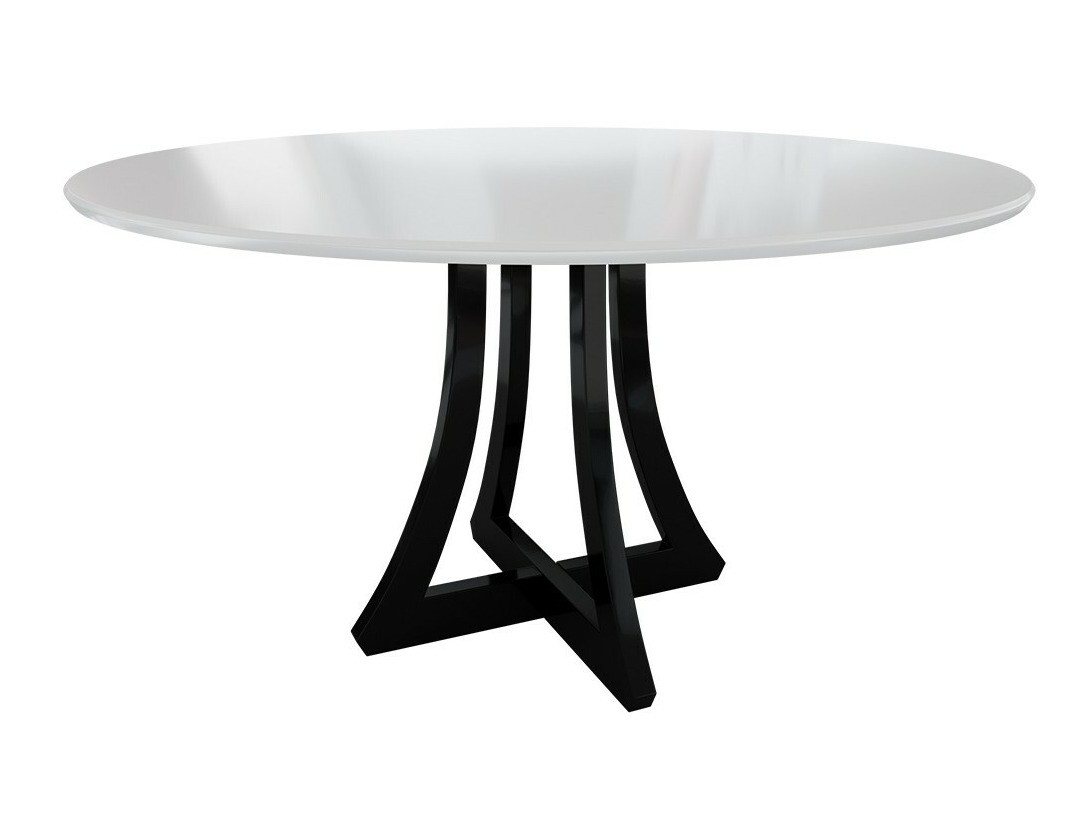 Eetkamerset Racine 137 (Glanzend wit + Glanzend zwart)