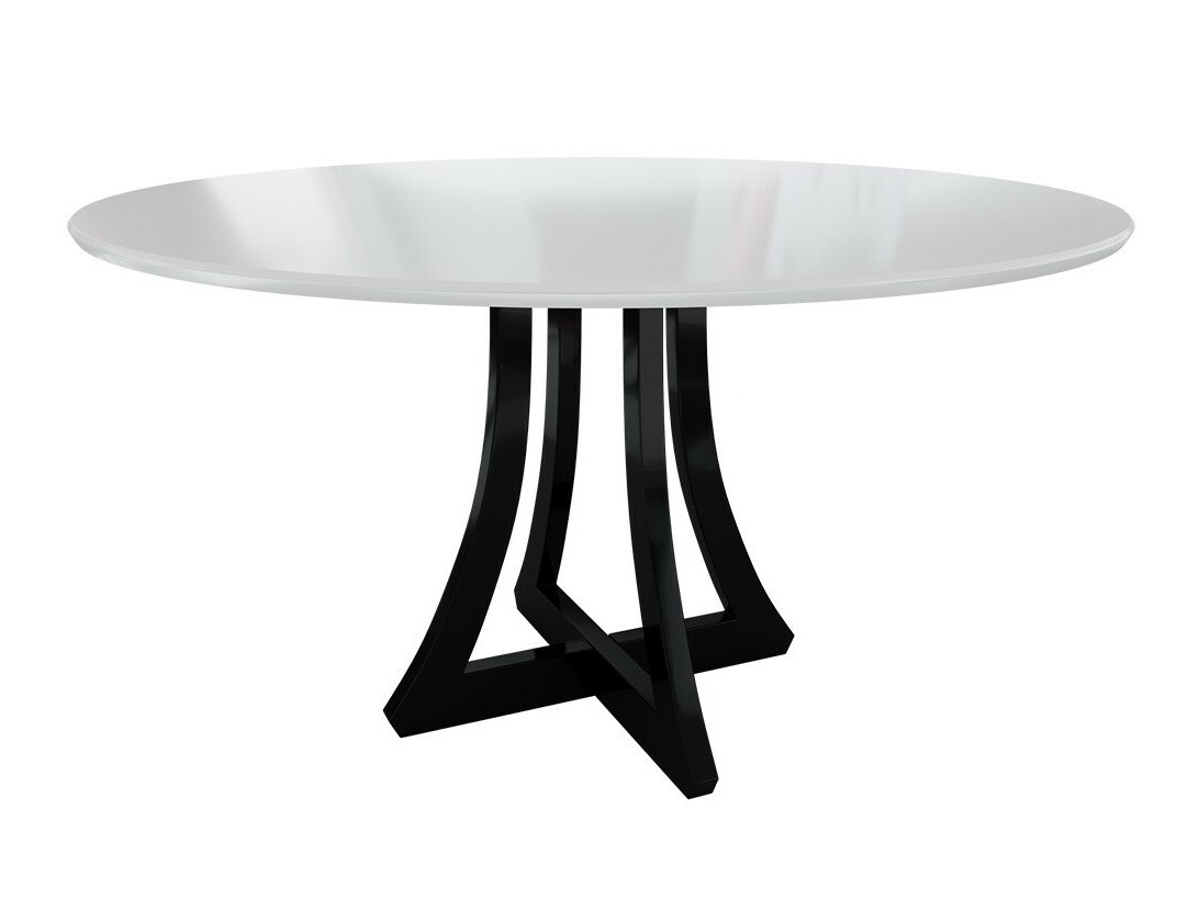 Eetkamerset Racine 137 (Glanzend wit + Glanzend zwart)