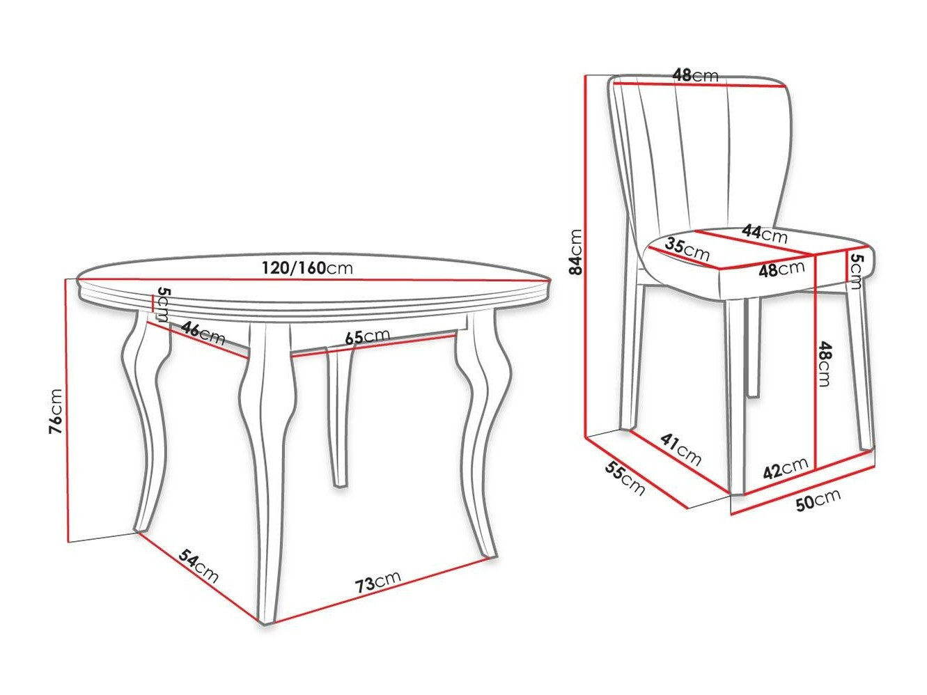 Eetkamerset Racine 141 (Baloo 2074)