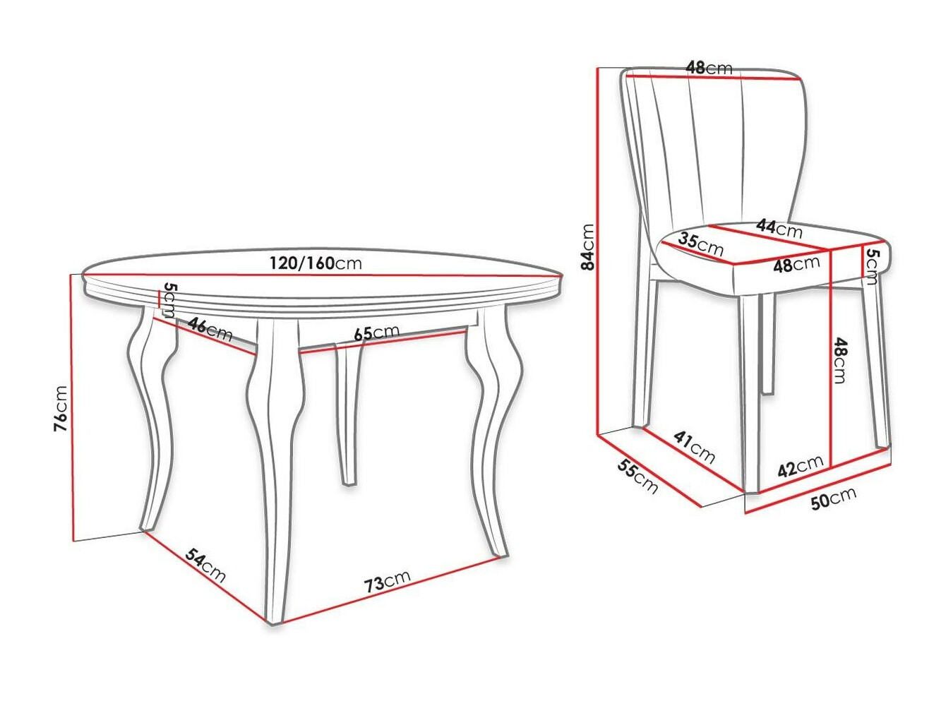 Eetkamerset Racine 141 (Baloo 2085)