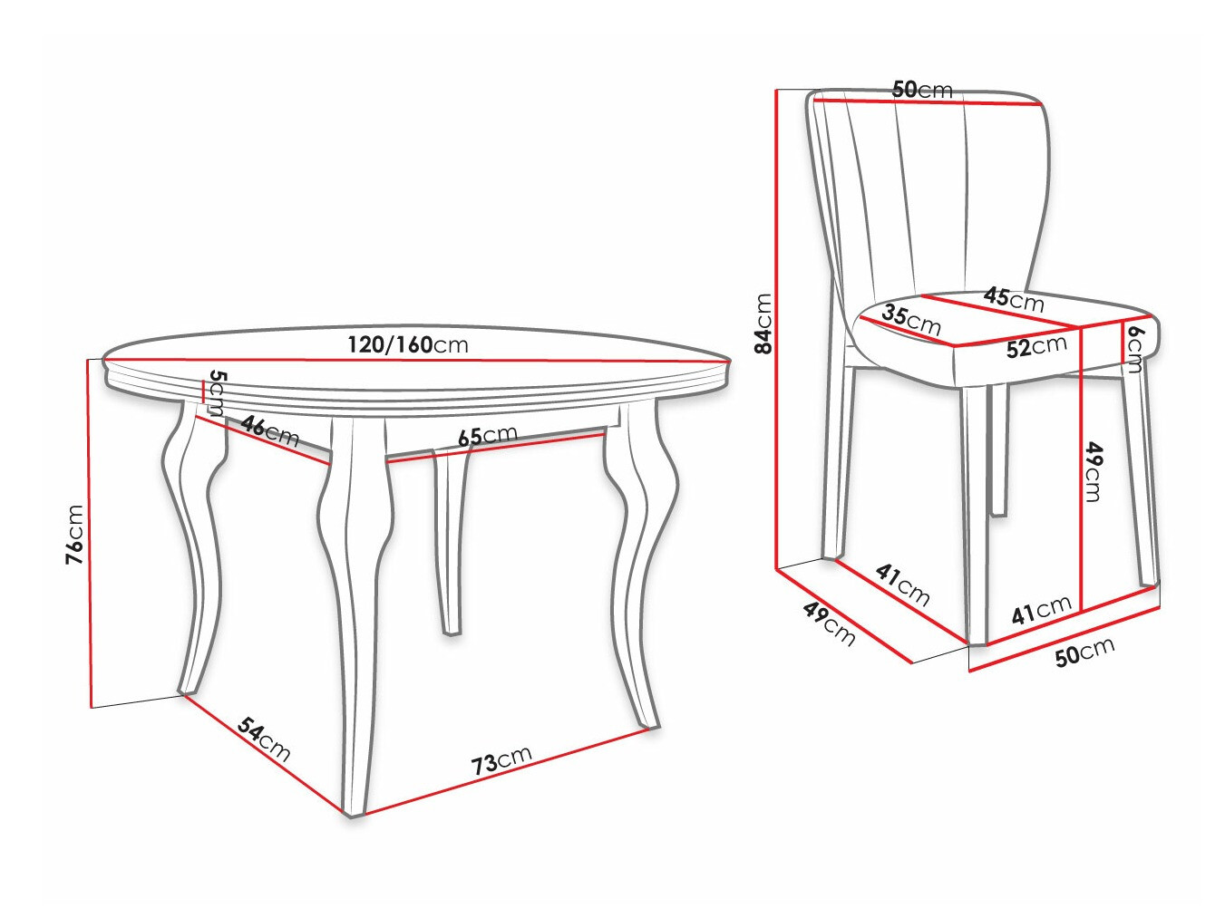 Eetkamerset Racine 141 (Magic Velvet 2216)