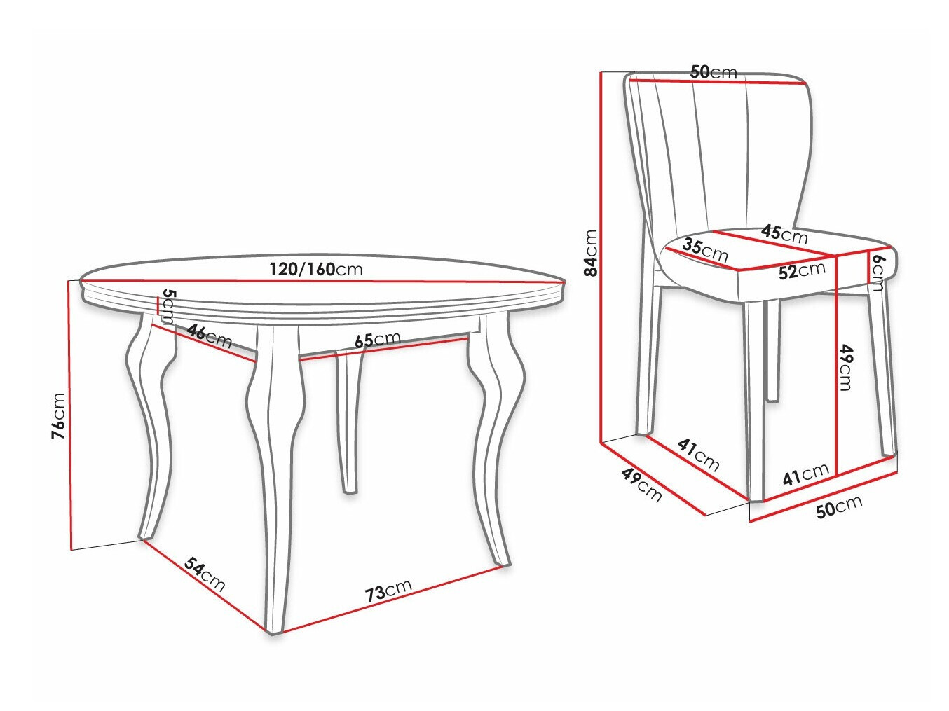 Eetkamerset Racine 141 (Magic Velvet 2217)