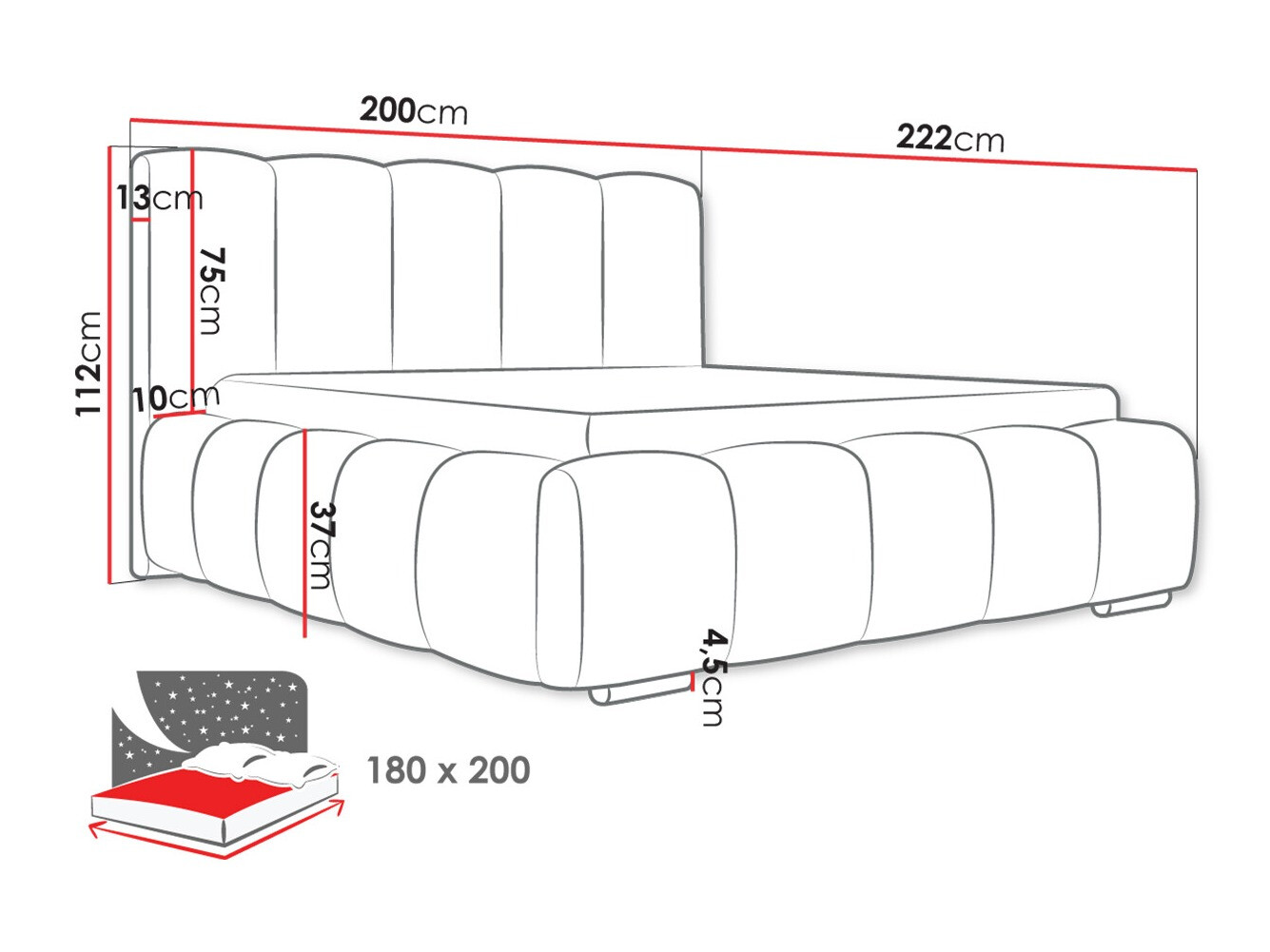Bed TrendyNest 106 (Kronos 22)
