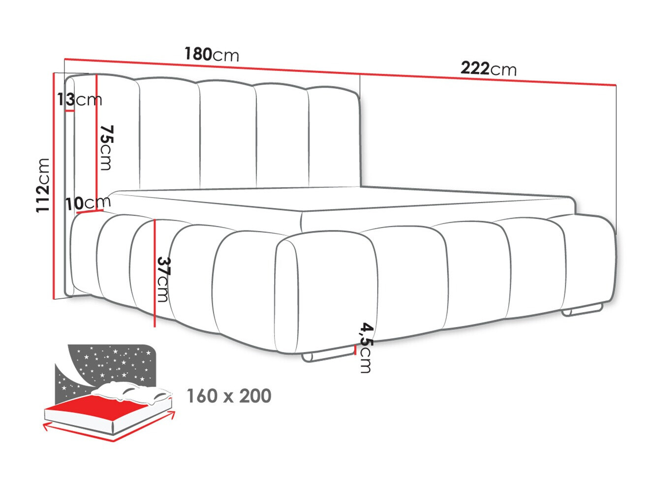 Bed TrendyNest 106 (Kronos 46)
