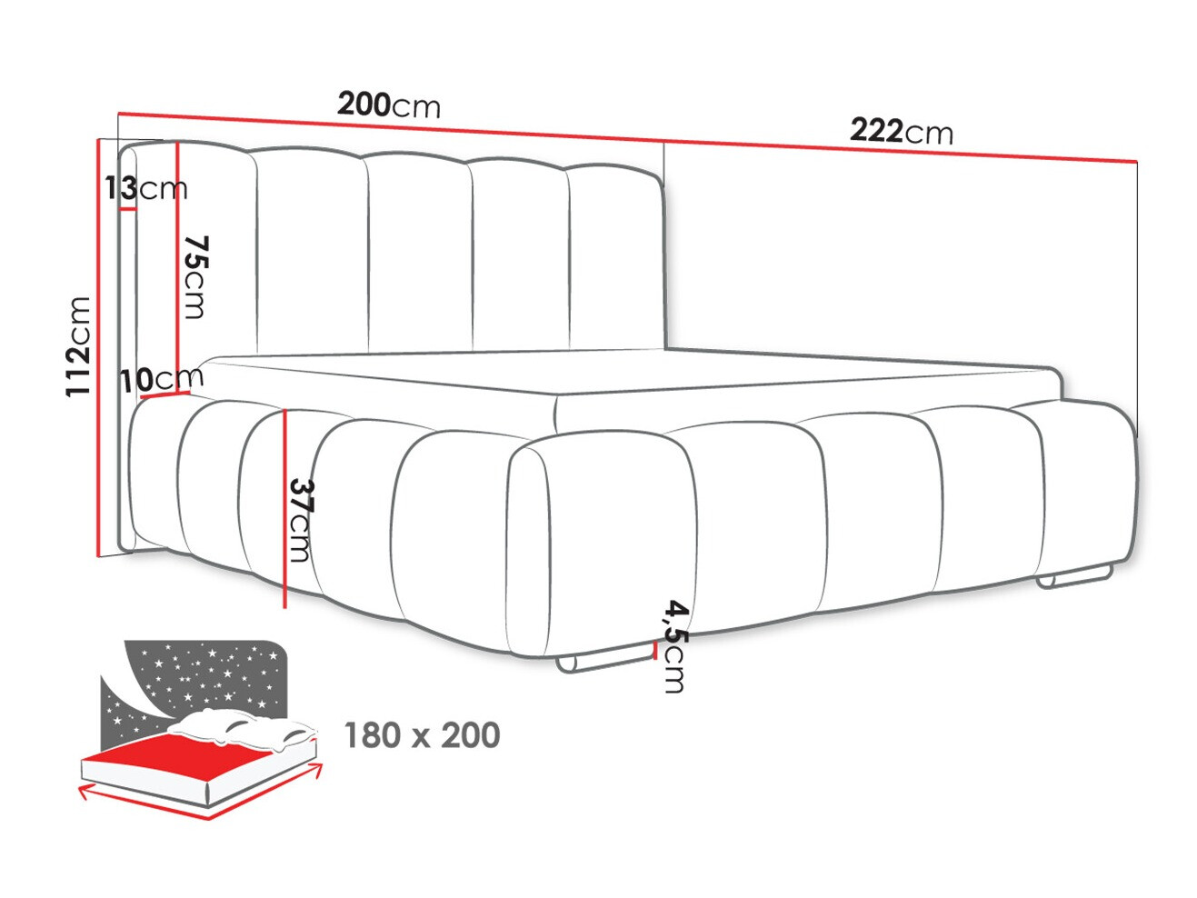 Bed TrendyNest 106 (Kronos 46)