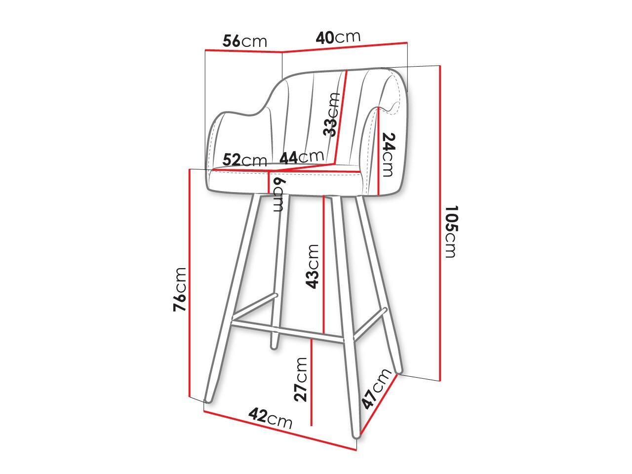 Barkruk Comfivo 103 (Magic Velvet 2216)