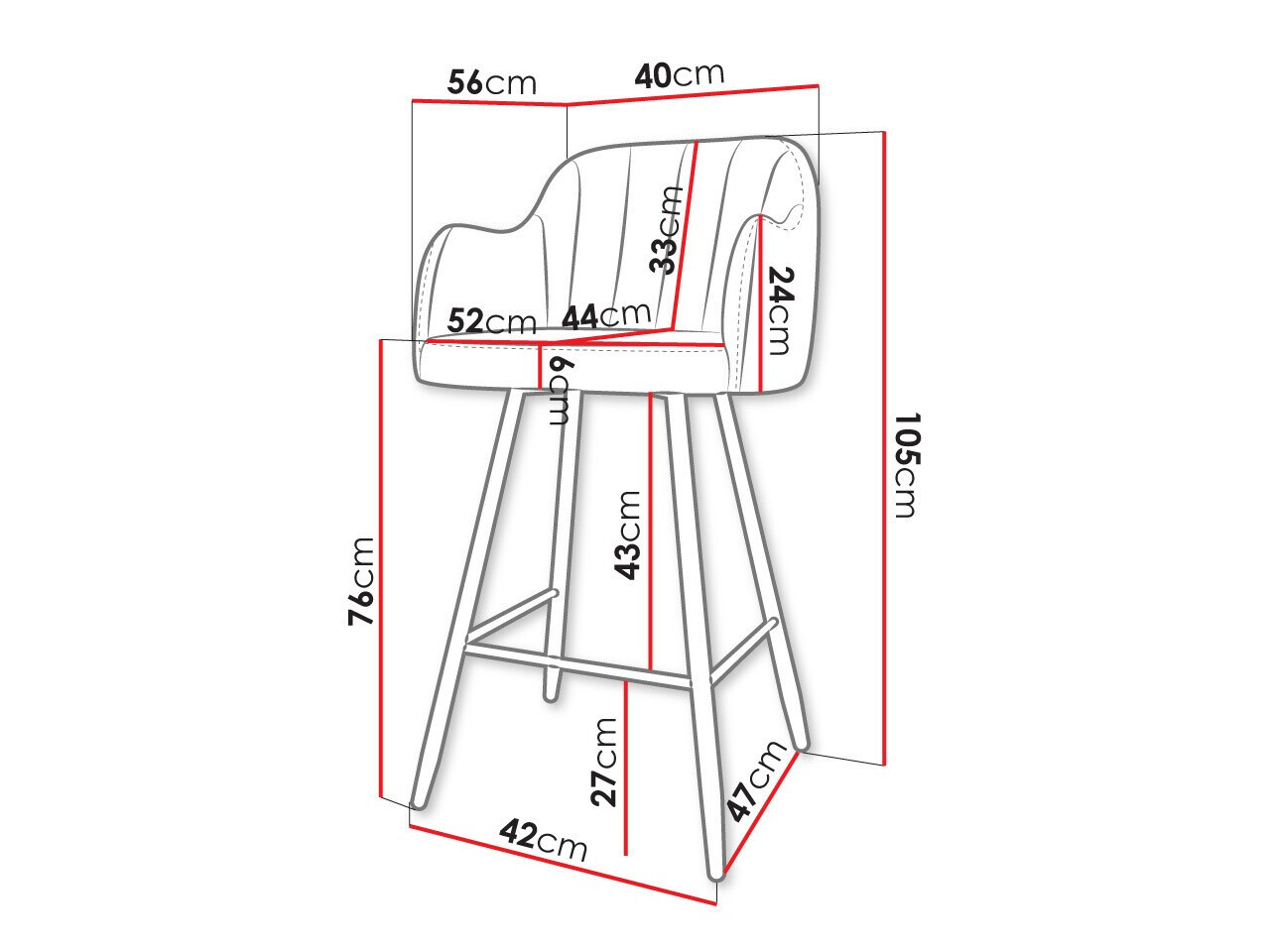 Barkruk Comfivo 103 (Magic Velvet 2219)