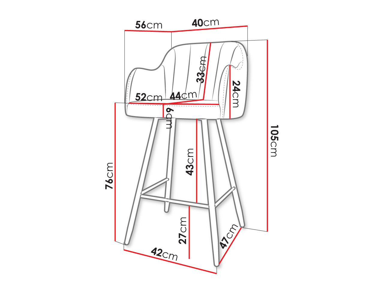 Barkruk Comfivo 103 (Magic Velvet 2225)