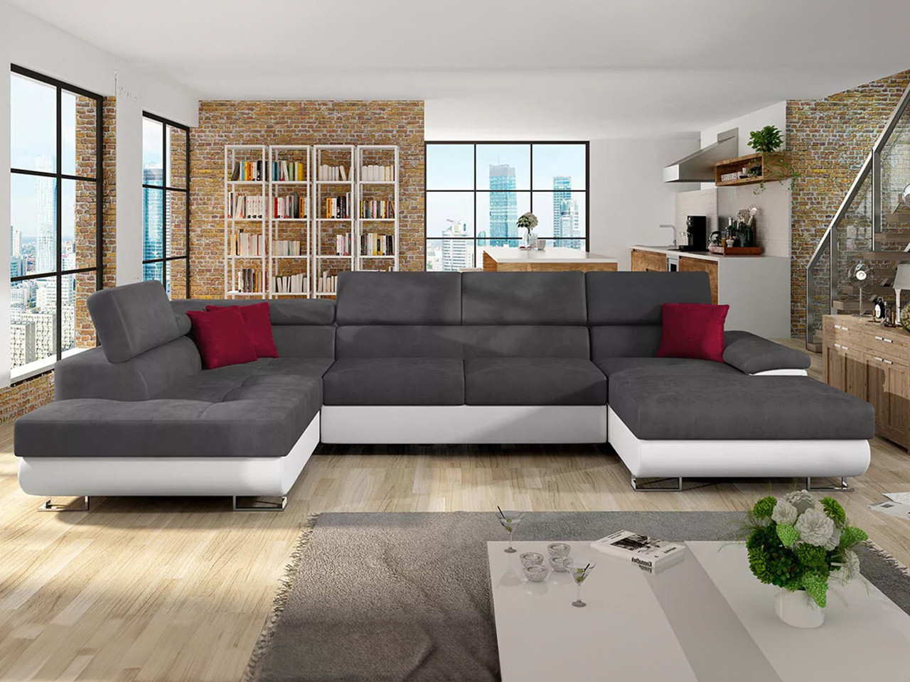 Hoekbank Comfivo Ruta IV (Soft 017 + Uttario Velvet 2971 + Kronos 02)