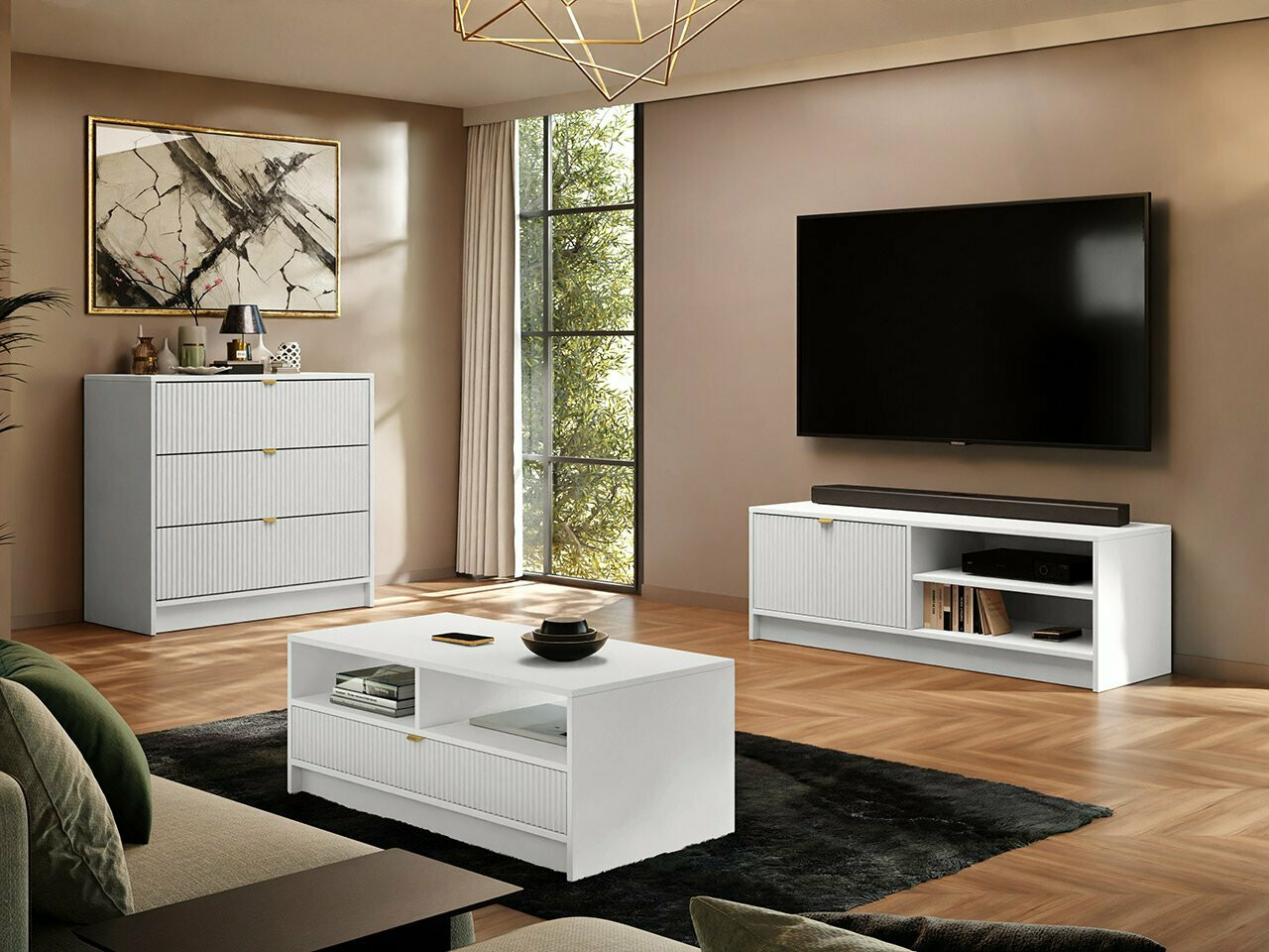 TV-meubel Comfivo Larmire 103 (Wit)