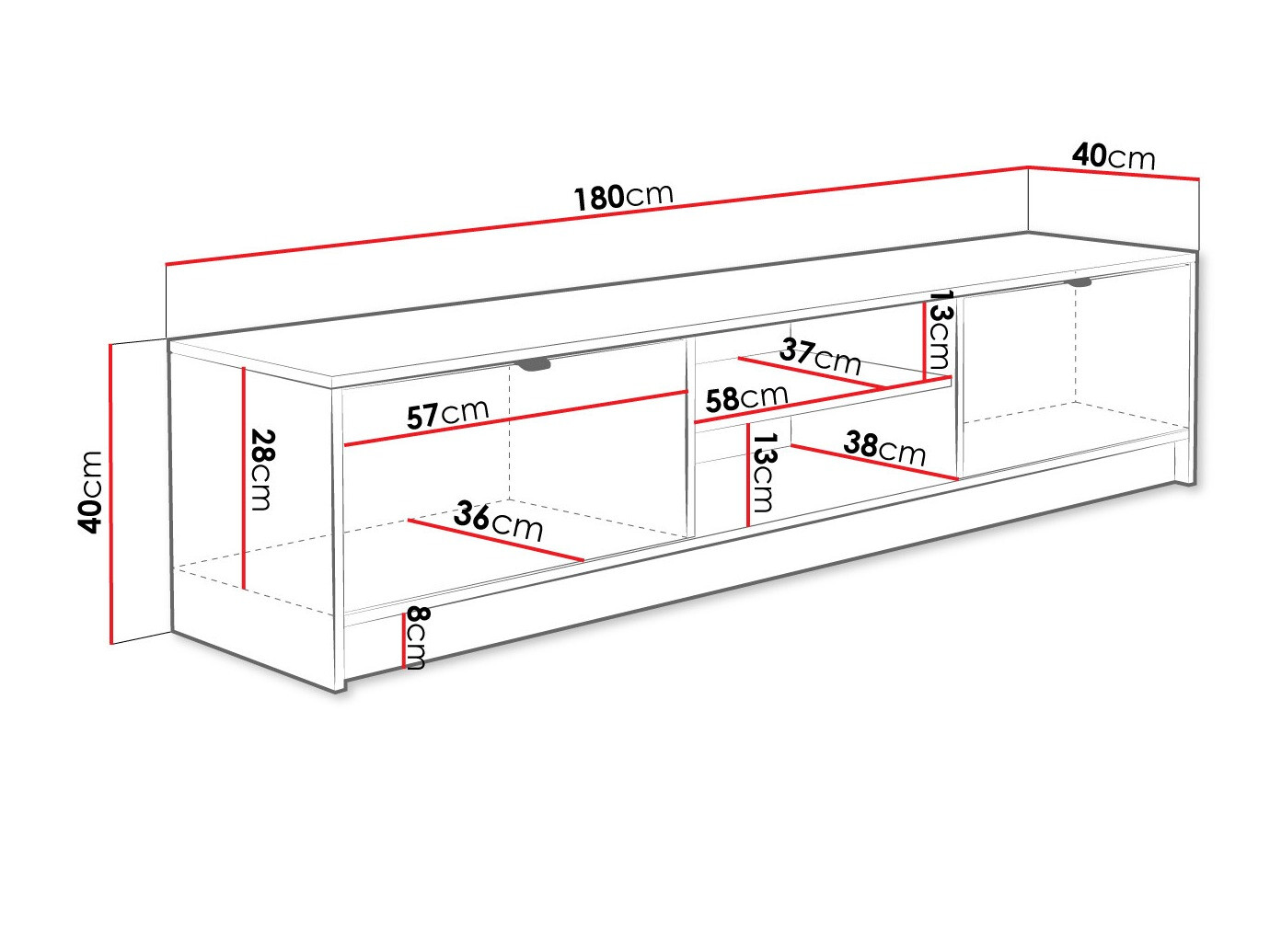 TV-meubel Comfivo Papilio I (Wit)