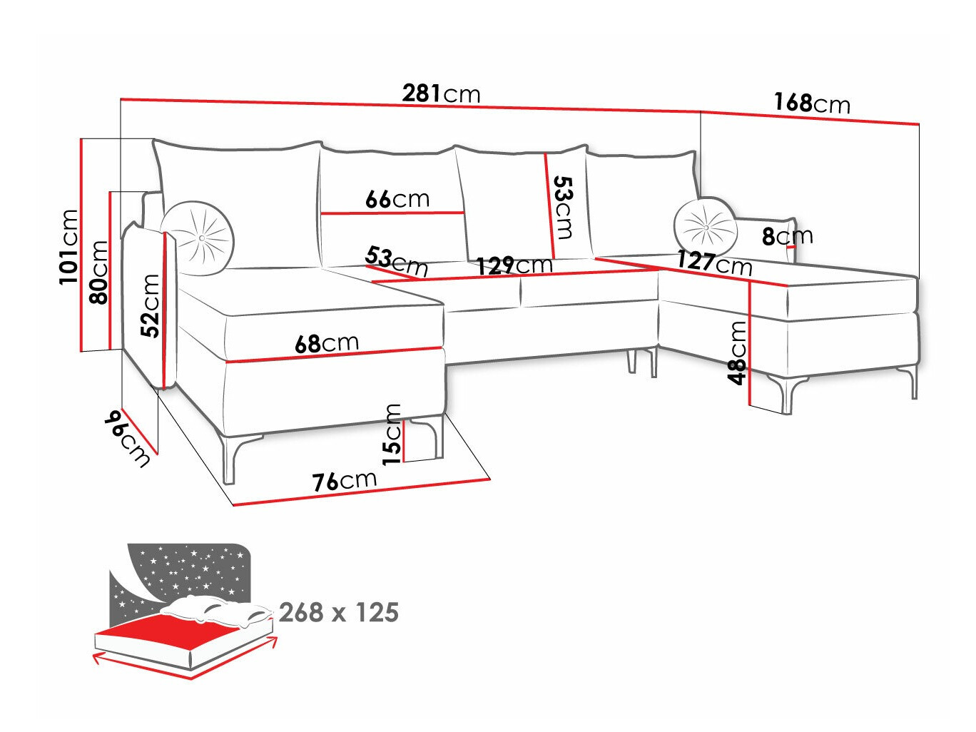 Hoekbank Clovis 111 (Manila 16)