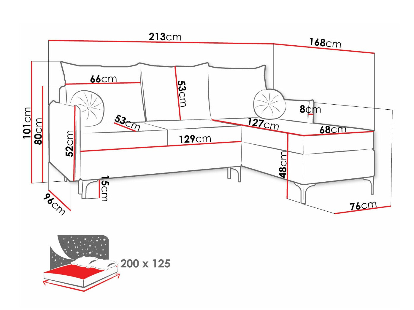 Hoekbank Clovis 112 (Manila 02)