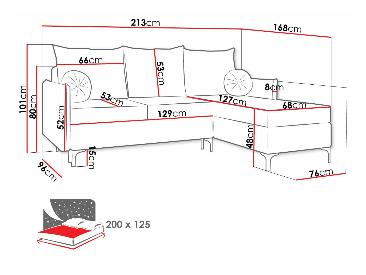 Hoekbank Clovis 112 (Manila 25)
