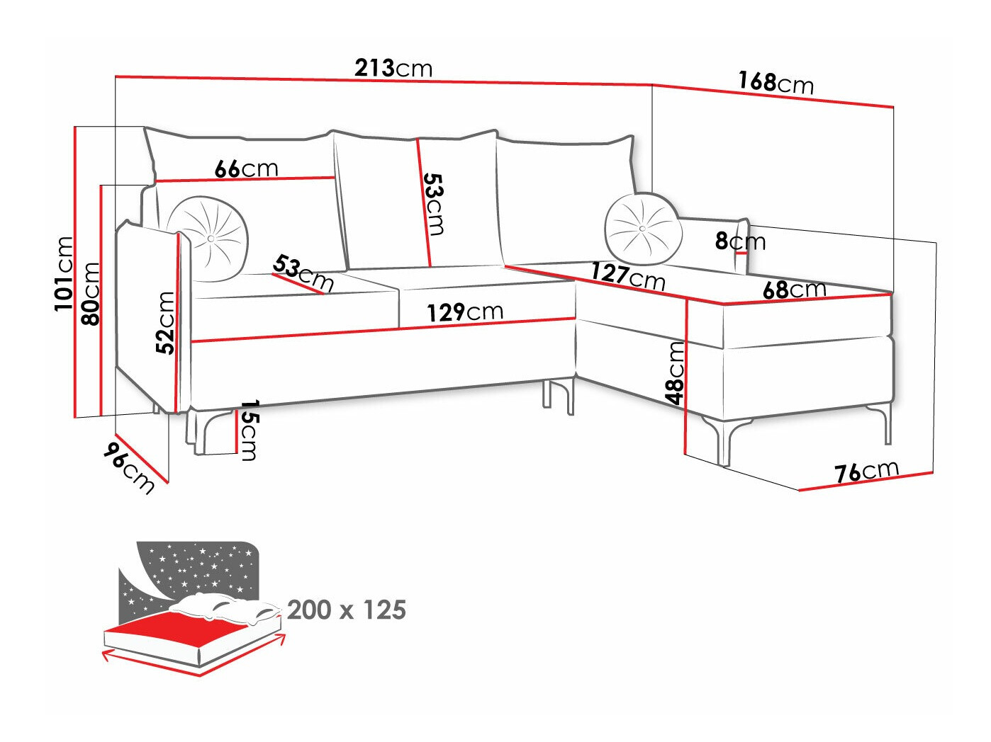 Hoekbank Clovis 112 (Manila 25)