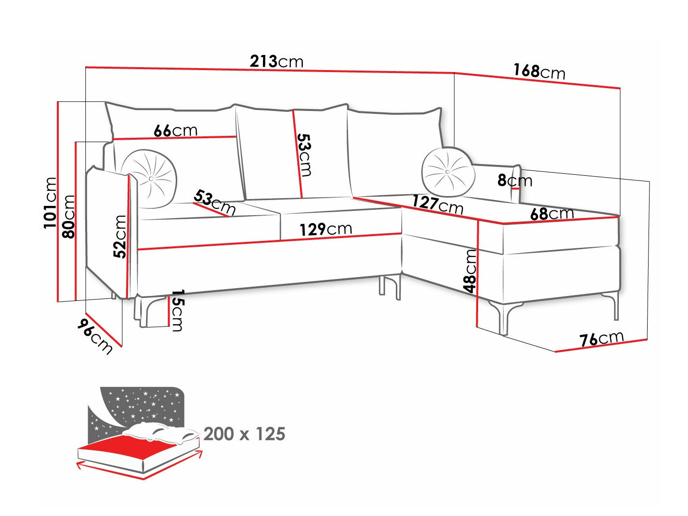 Hoekbank Clovis 112 (Manila 33)