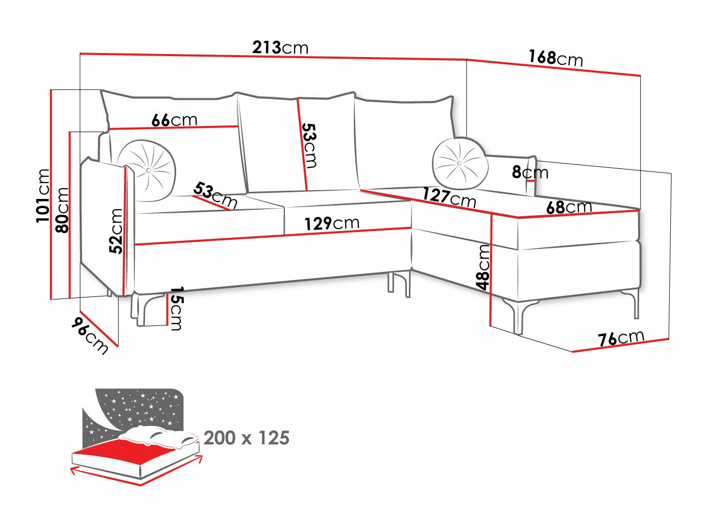 Hoekbank Clovis 112 (Manila 35)