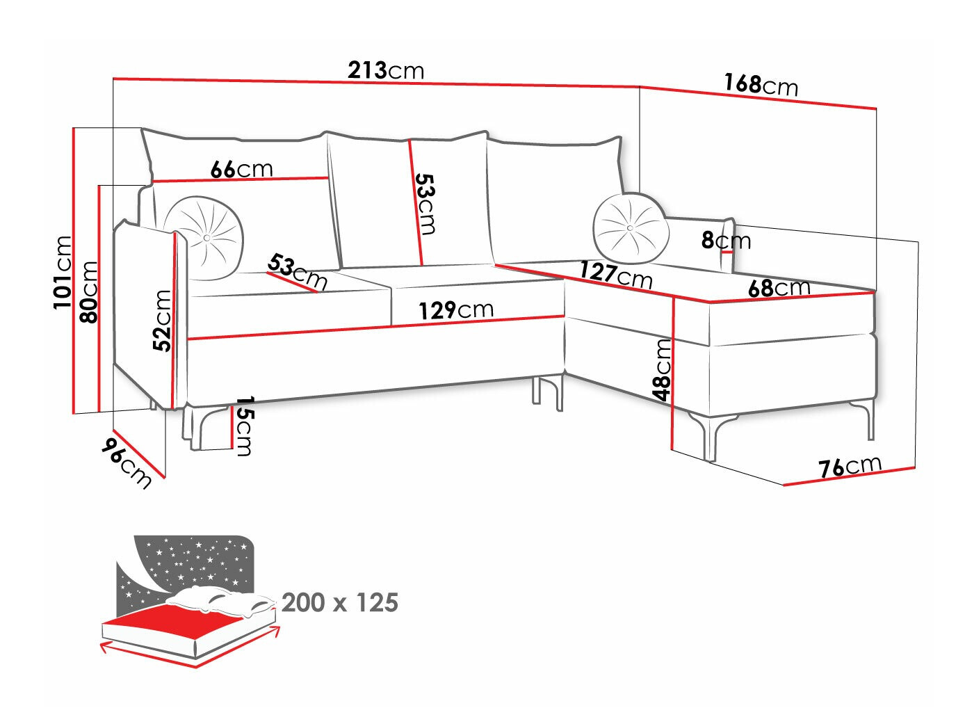 Hoekbank Clovis 112 (Manila 35)