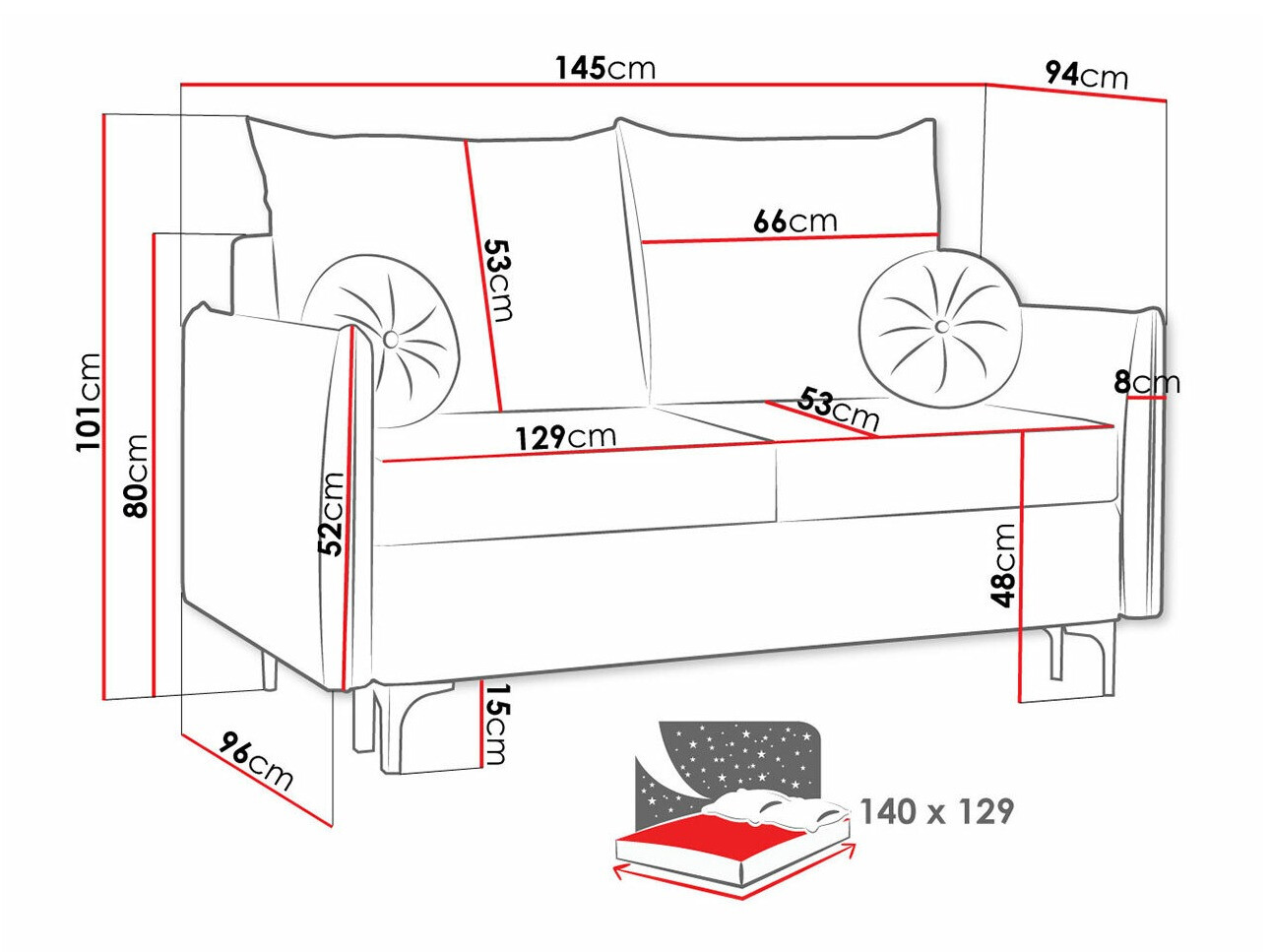 Slaapbank Clovis 110 (Manila 02)