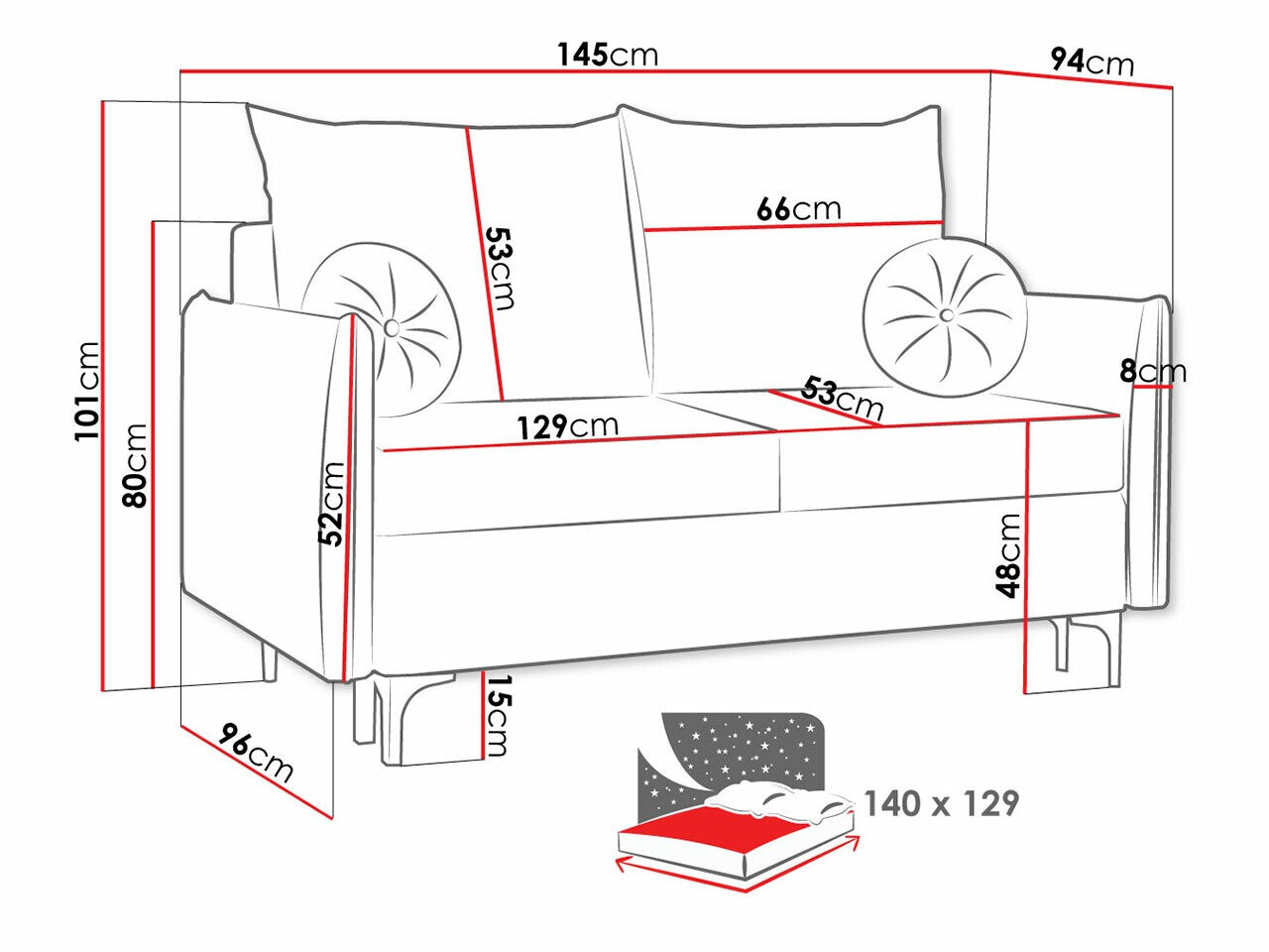 Slaapbank Clovis 110 (Manila 16)