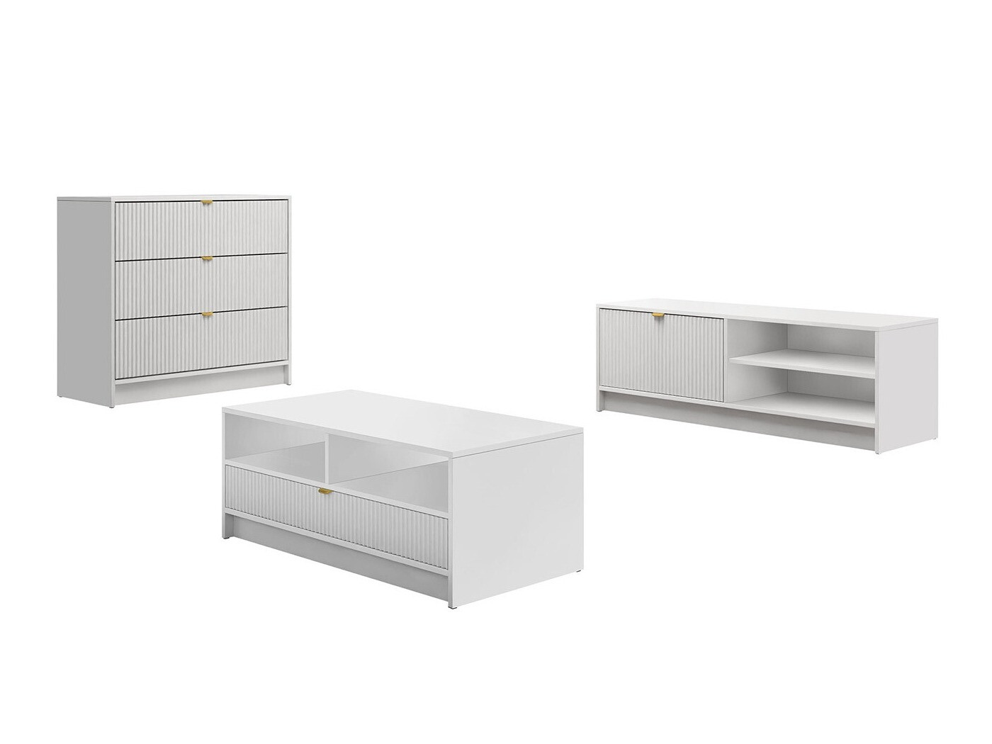 Woonkamerset Comfivo Larmire 108 (Wit)