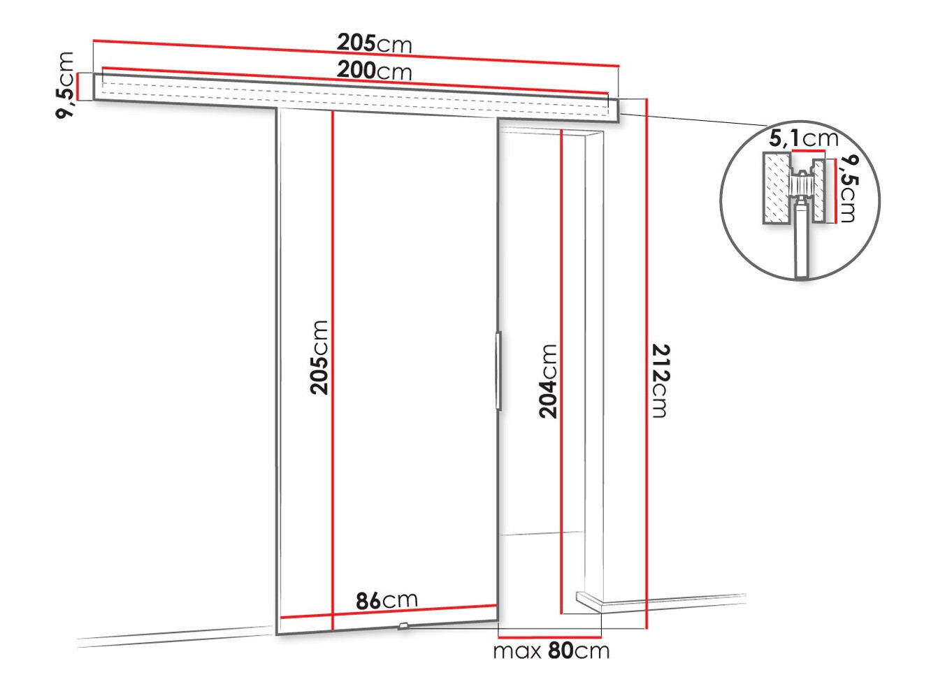 Schuifdeuren Dover 141 (Wit)