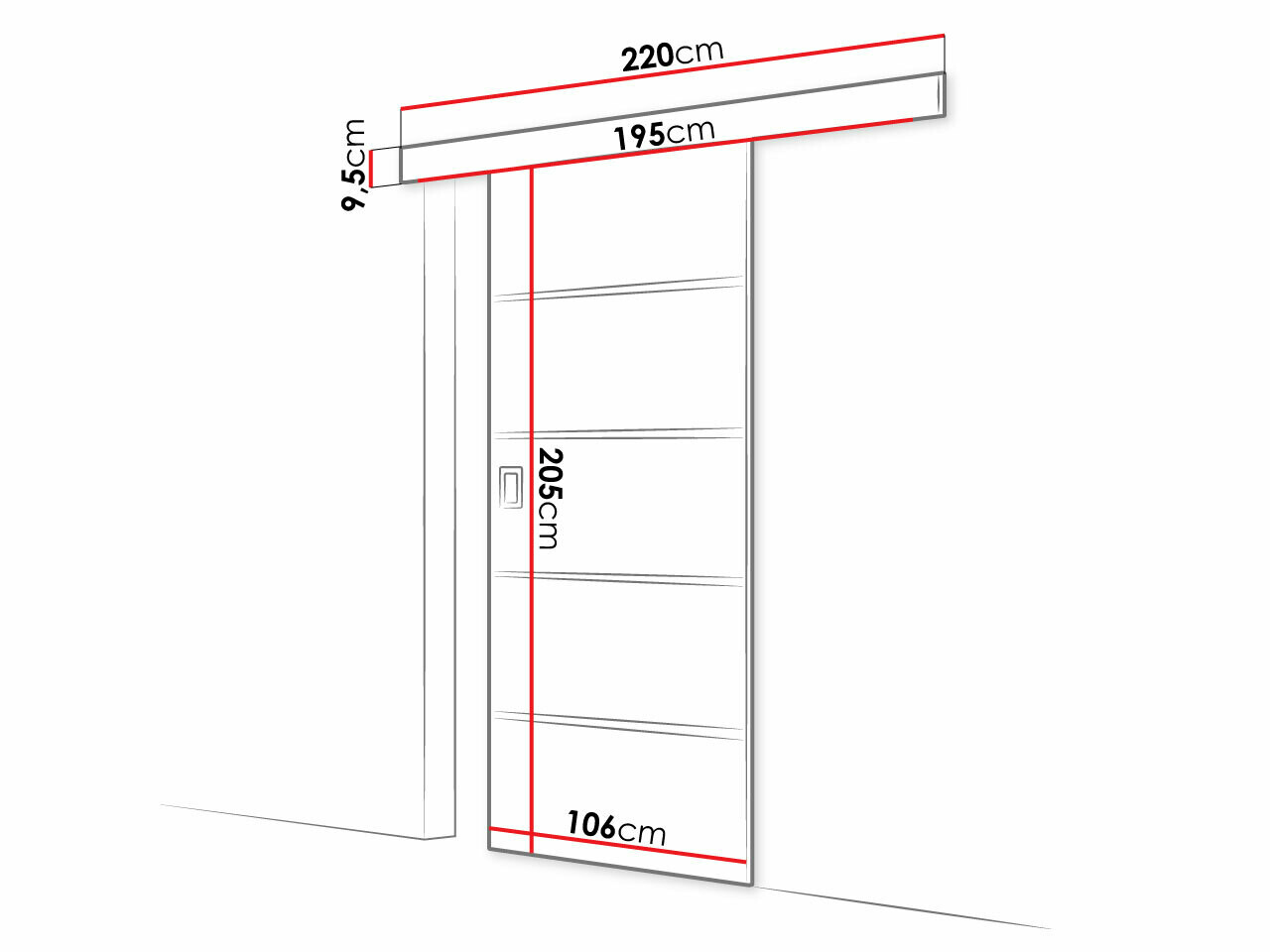 Schuifdeuren Dover 173 (Wit)