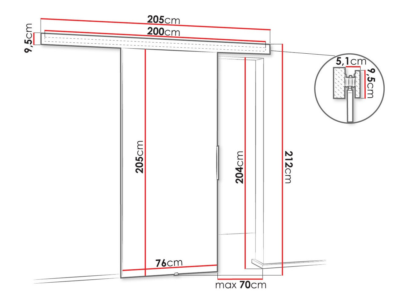 Schuifdeuren Dover 217 (Wit)